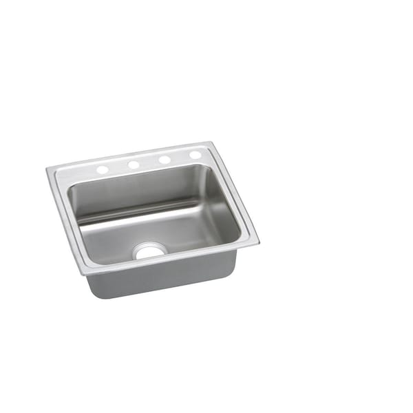 Lustertone Stainless Steel 25 X 21-1/4 X 4 Single Bowl Top Mount Ada Sink